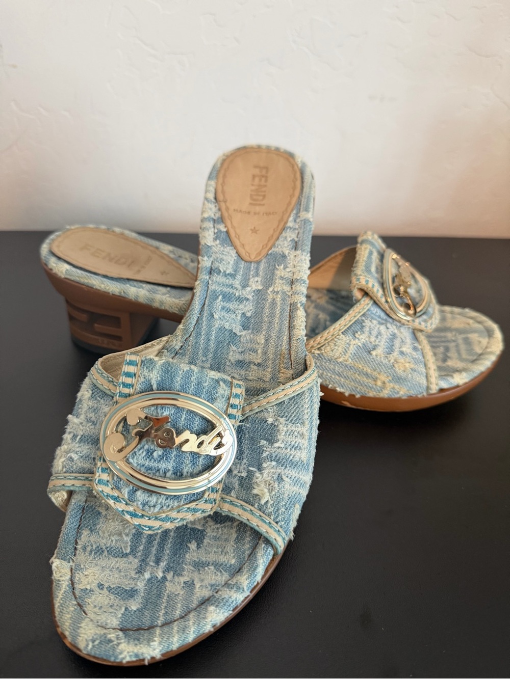 Rare Fendi denim Mules